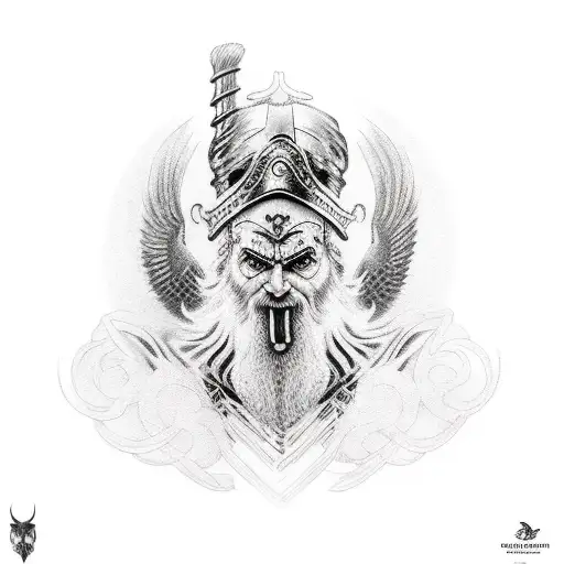 Odin With Hugin Et Munin