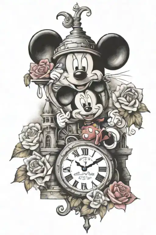 Disney Mini Mouse A Clock A Castle And Abby Signature