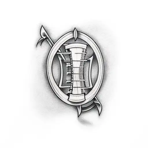 Irish Harp Used As A Bow And Arrow