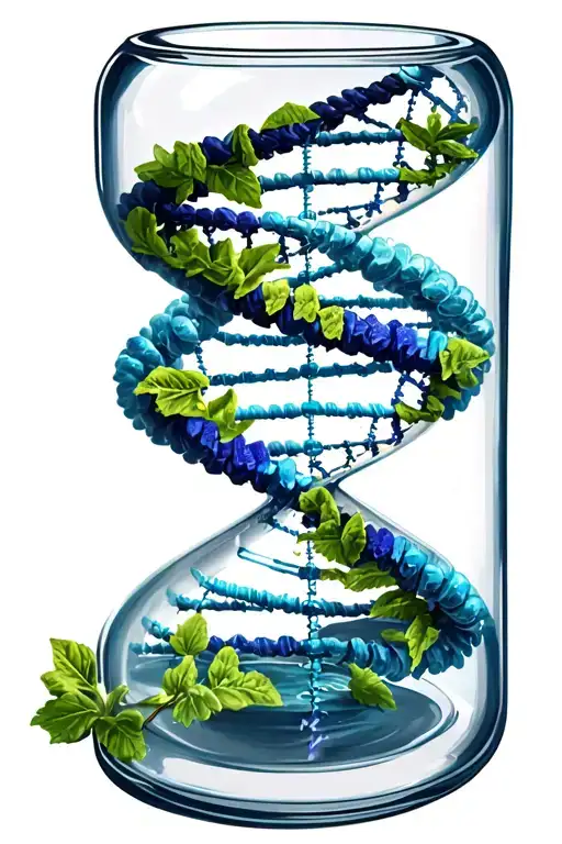 Dna Hourglass Filled With Telomeres