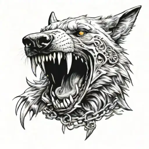 Zombie Wolf Chained Down