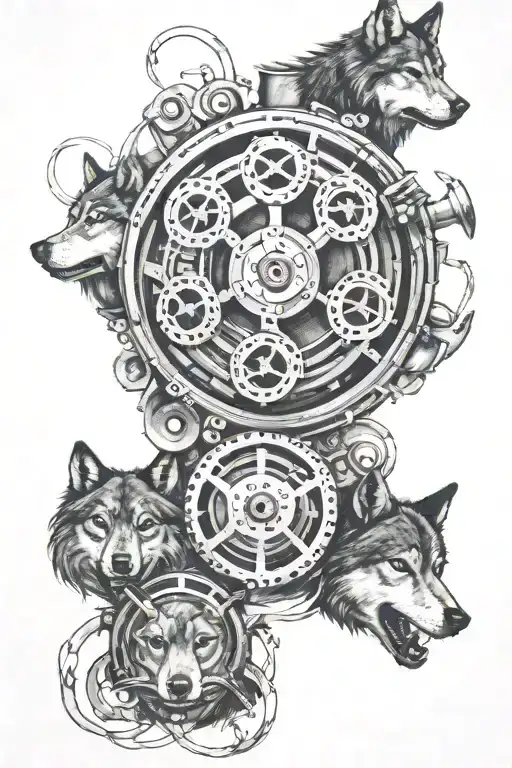 Five Wolf Film Reel Transforming