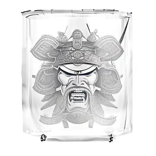 Samurai With Hanya Helmet