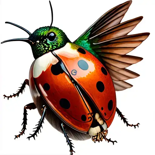Hummingbird Clock Ladybug