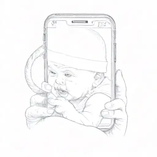 A Baby On A Smartphone