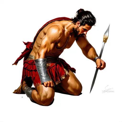 Kneeling Roman Warrior