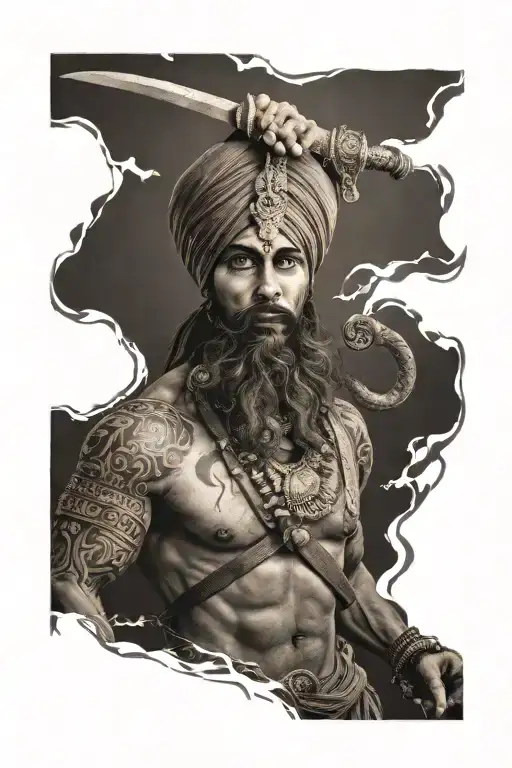 Sikh Warrior Battling Inner Demons