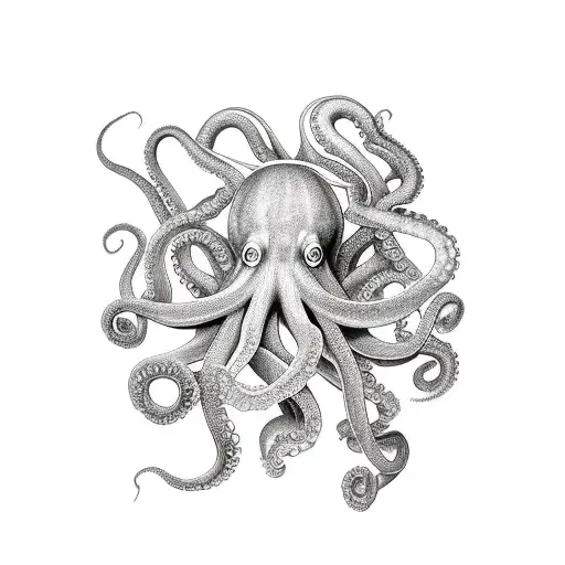 Octopus With Thin Tentacles
