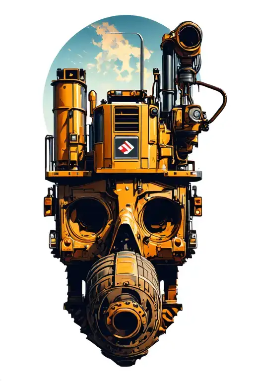 Mining Machines Inspierd Tatto Design