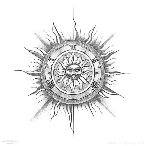 Hourglass And Sun Rise