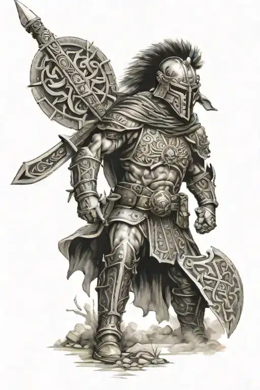 Cards Weapons Warrior In Mask