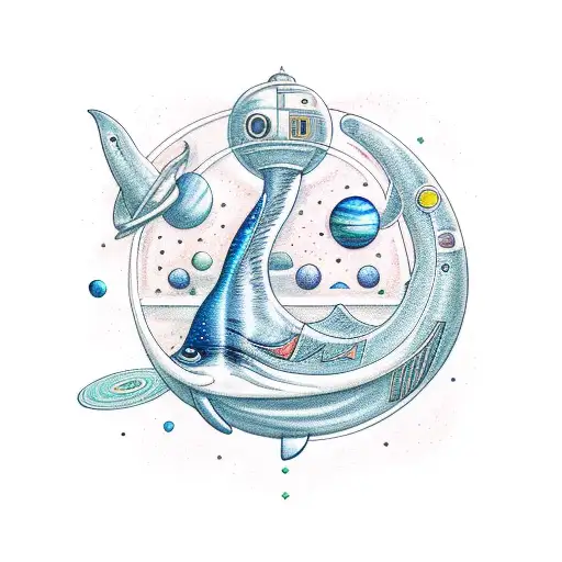 Space Whale In The Style Of Futurama