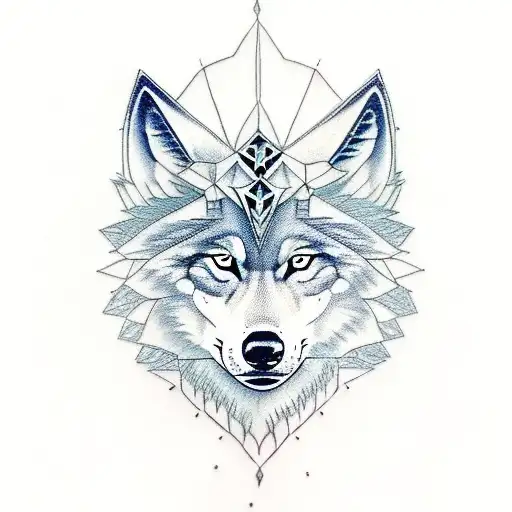 Woman In Wolf Headdress Half Sleeve