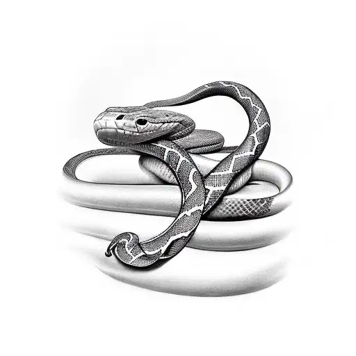 Snake Wrapping Around My Forearm With Patterns Inbetween