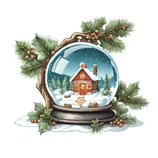 Christmas Inside A Cracked Snow Globe