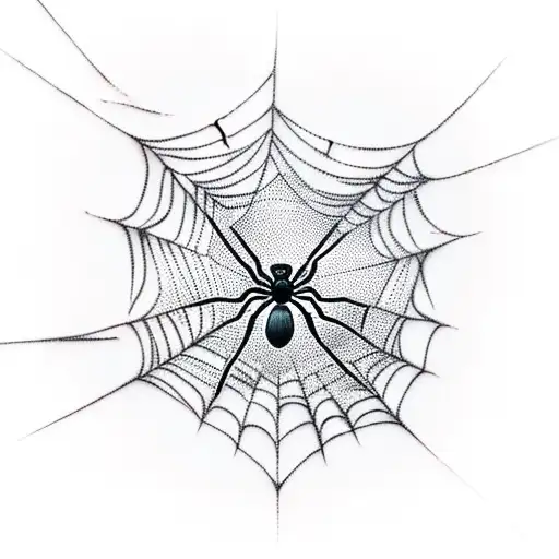 Spider With Web In Background