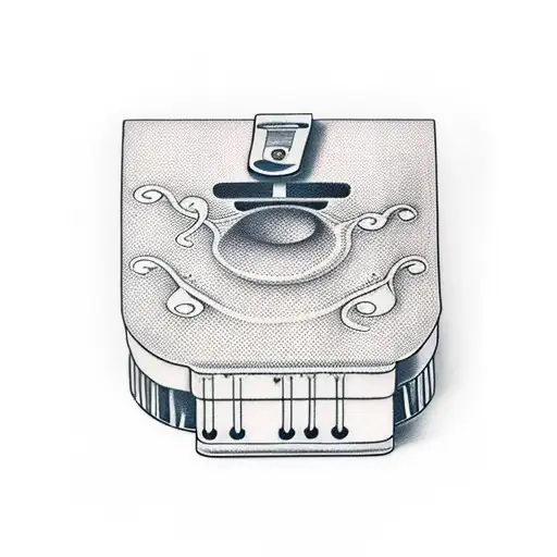 Harmonica With Music Notes