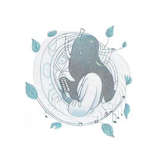 A Web Developer Singing Melodiously While Surrounded By A Serene Nature Landscape