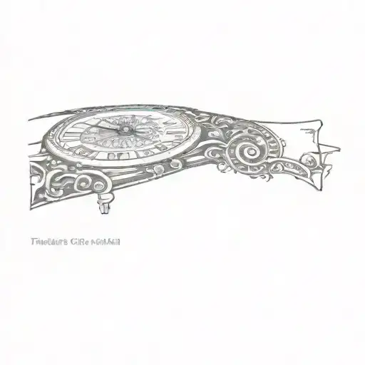 Antique Clock With Tribal