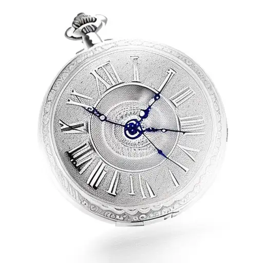Pocket Watch With An Ouroboros Around The Clock And An Open Eye In Te Center Of The Pocket Watch