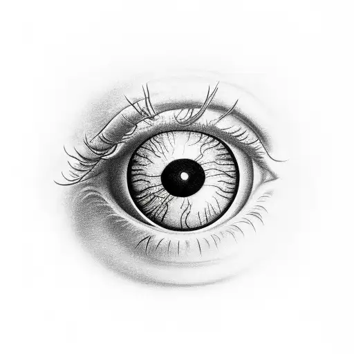 A Hand Holding A Eyeball With A Reflection Of A Beautiful Woman Black And White