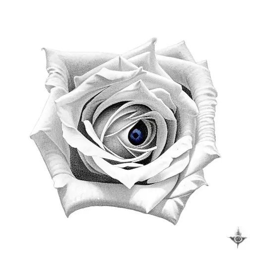 Rose With Eye On Top With Jesus On Top