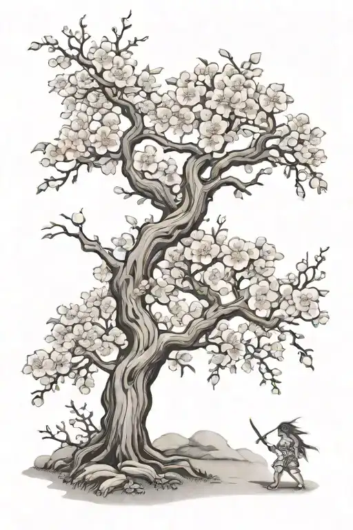 Blossom Tree & Fertility Symbol & Warrior Princess