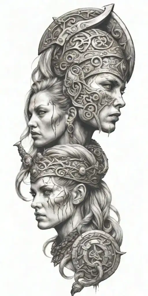 Multiple Viking Women Bloody