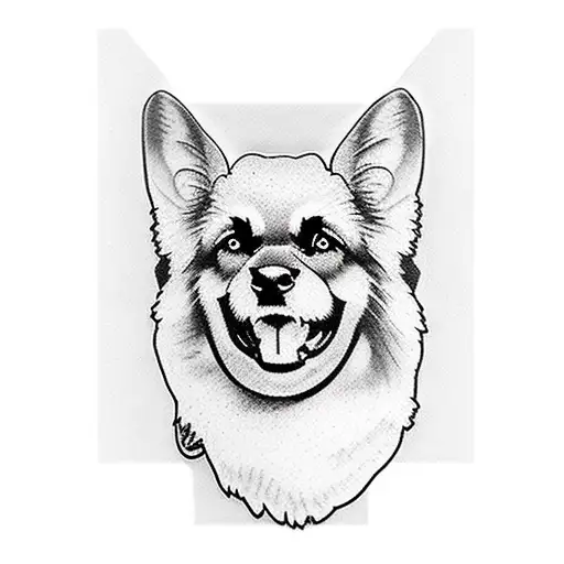 German Sheperd Tattoo With A Shih Tzu