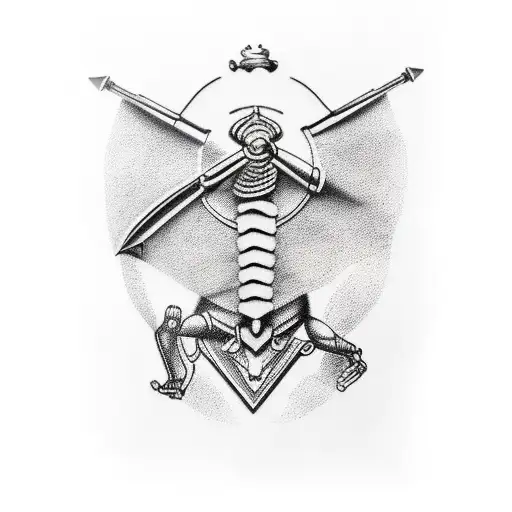 Front Forearm Sagittarius Tattoo For Men