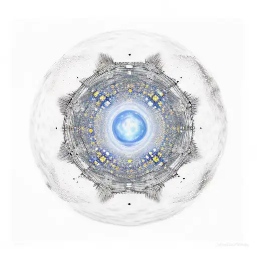 Starry Night Sky With A Moon