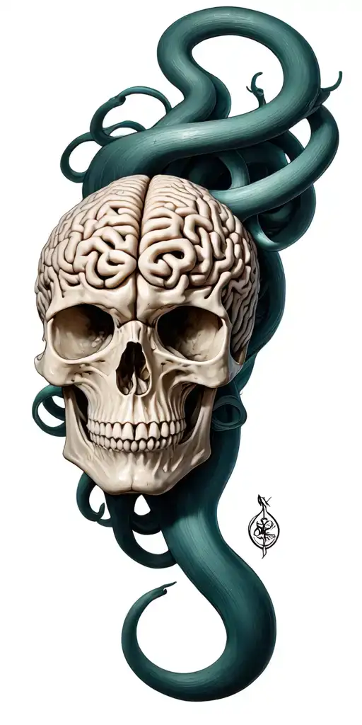 Brain Medusa In Skull