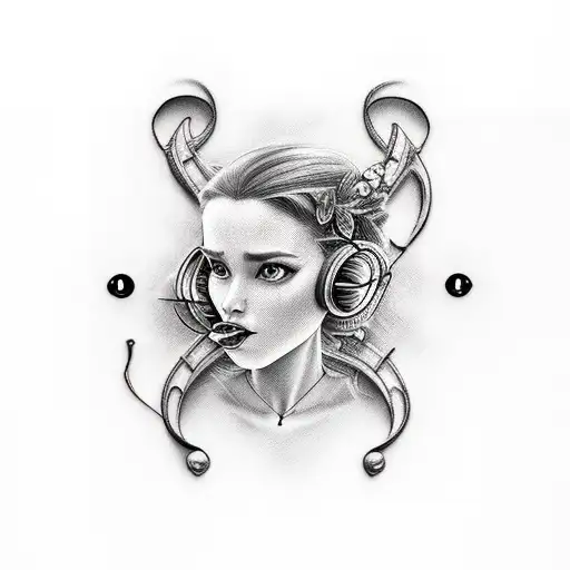 Realistic Portrait Of A Disney Character Playing A Musical Instrument