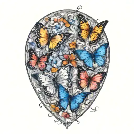 Butterflies Hearts Connected