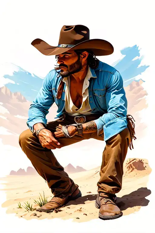 Cowboy In The Desert