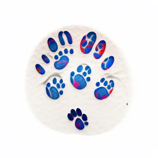 Paw Print With Color