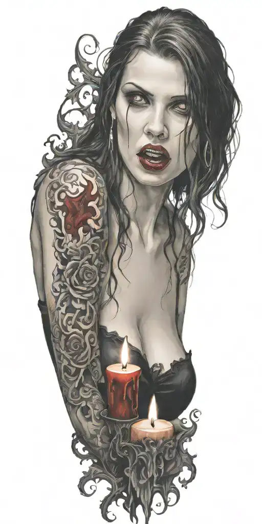 Vampire Blood Women Candle Burning