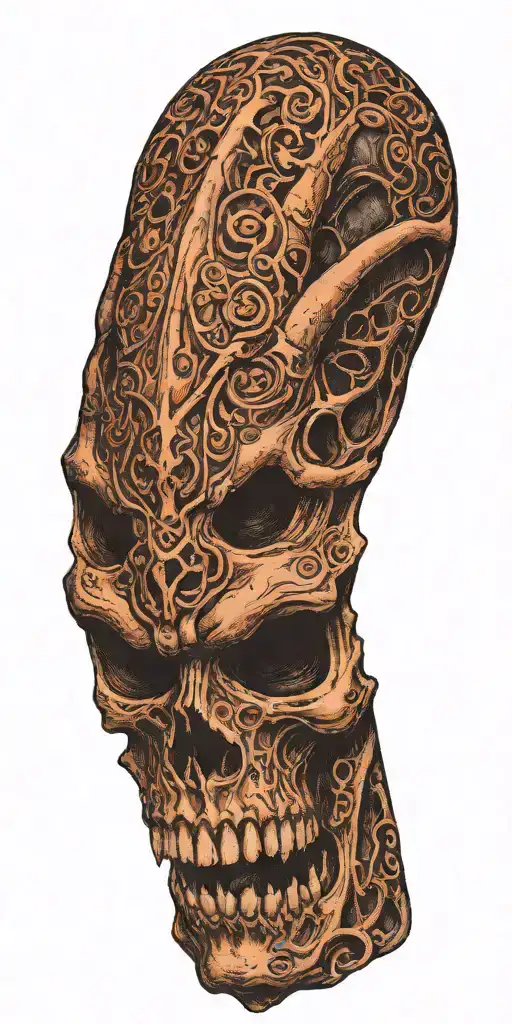 Minotaur Head Alien Skull