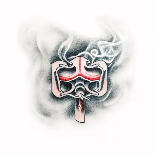 Smoke Tattoo Outlining The Word Lost