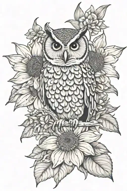Owl Sunflower Daffodil
