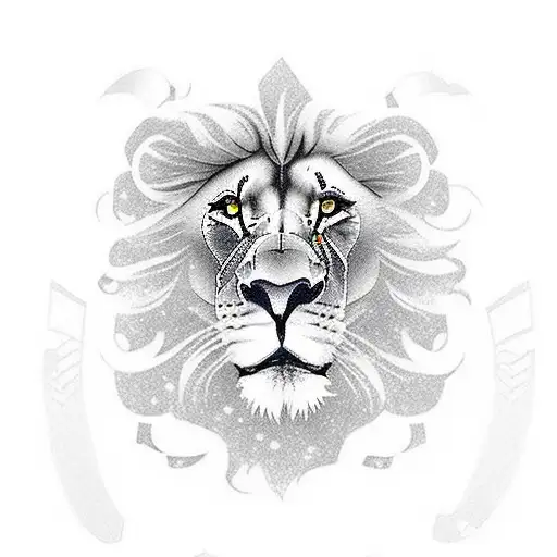 A Lion Wearing A Soccer Jersey With A Galaxy Background