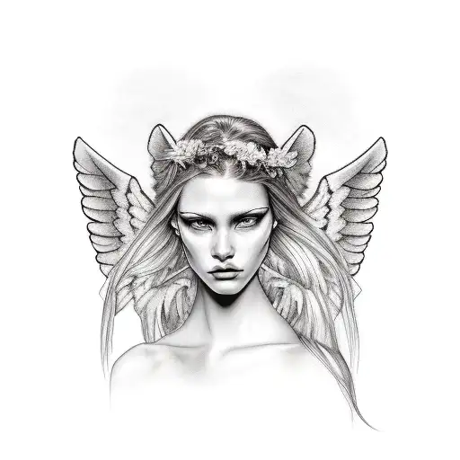 Angel Woman Carry Her Boyfriend