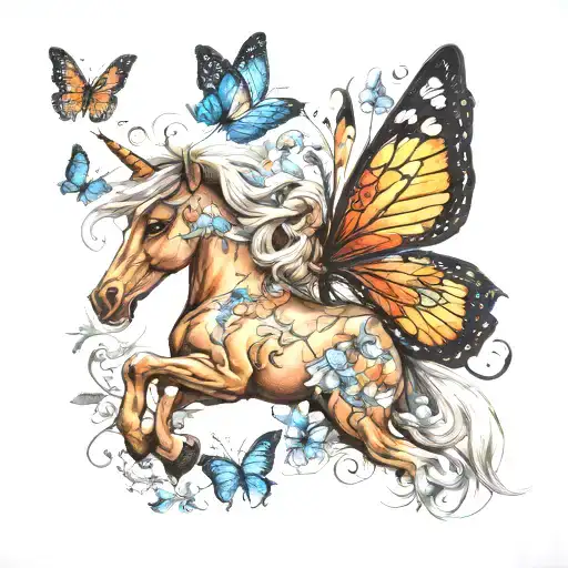 Ponies And Butterflies