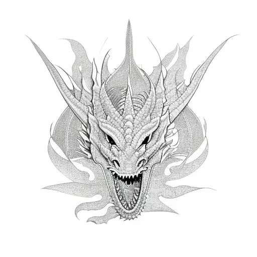 Dragon With Hawaiian Trible