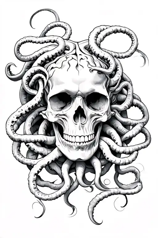 Brain Medusa In Skull