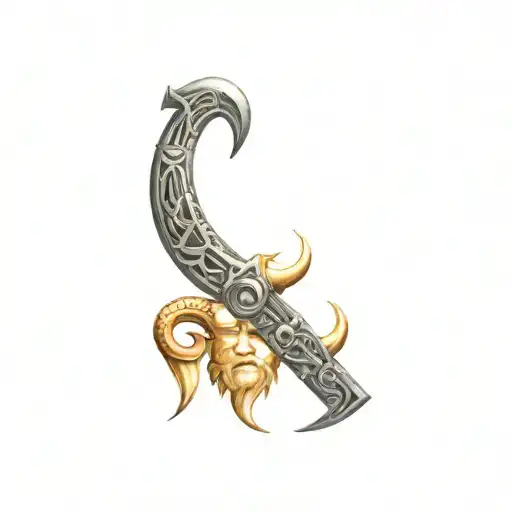 Combination Of A Viking And Egyptian Gods