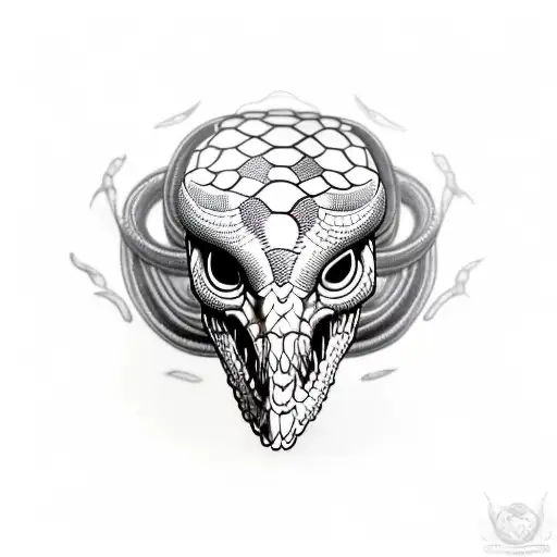 Snake Skull Head With Hat