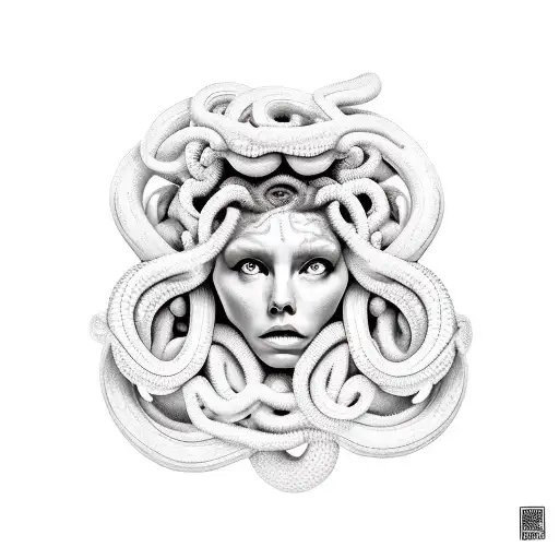 Human Medusa With Hair Instead Of Snakes