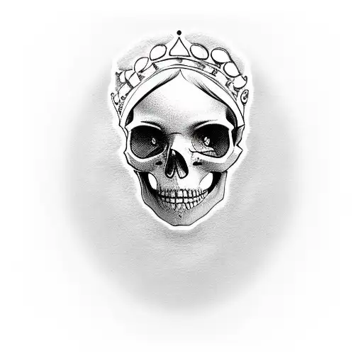 Skull Kissing Woman Crown
