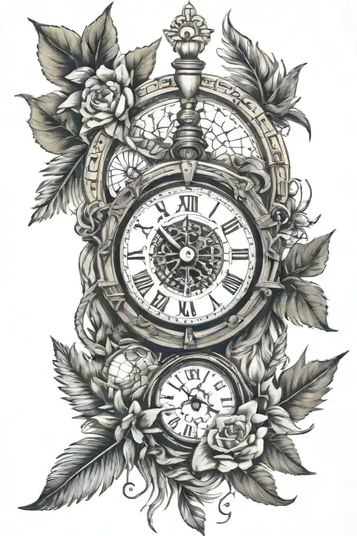 Compass Clock Dream Catcher Entangled